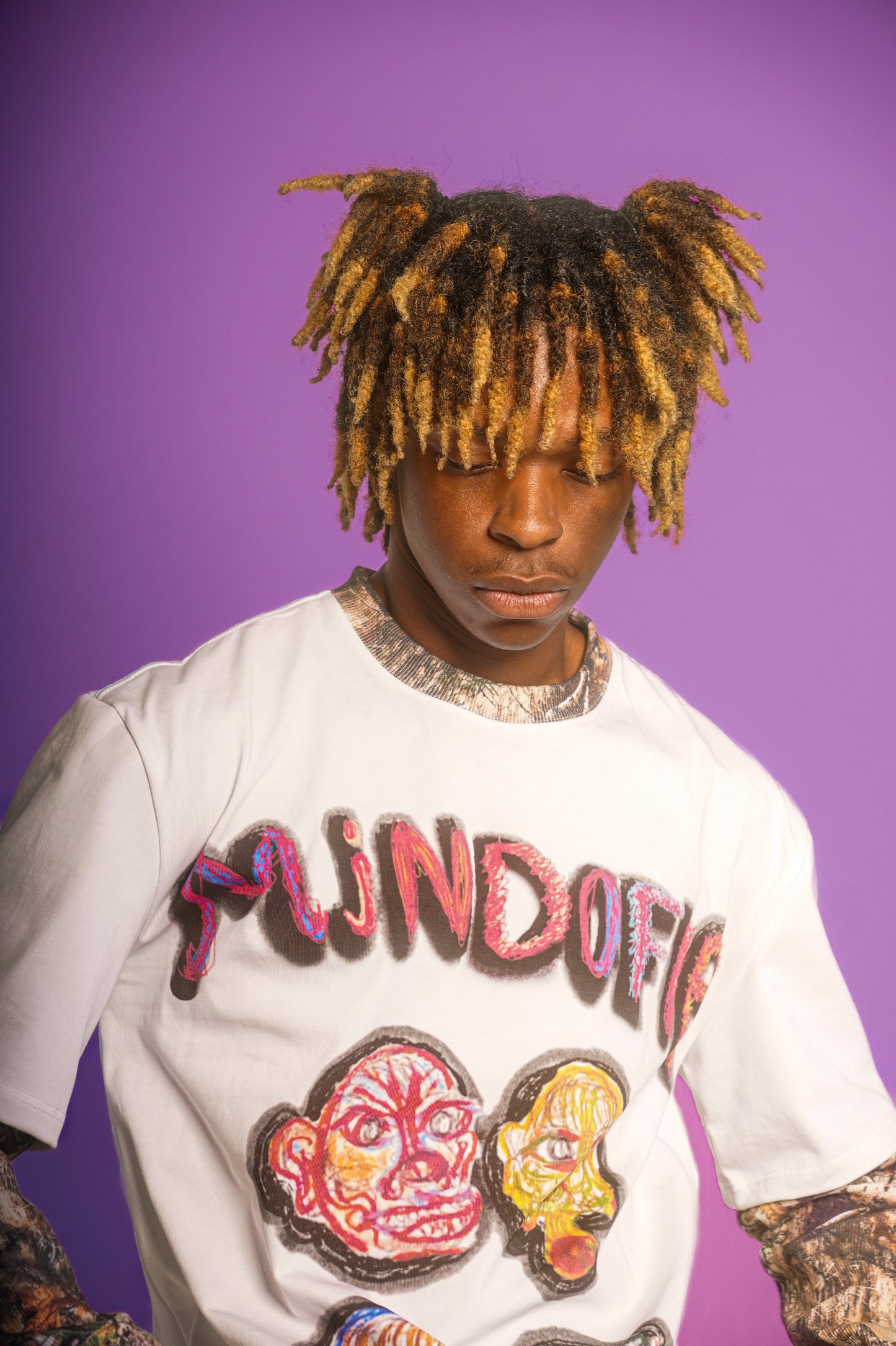 Mindofia White Long Sleeve Streetwear Tee